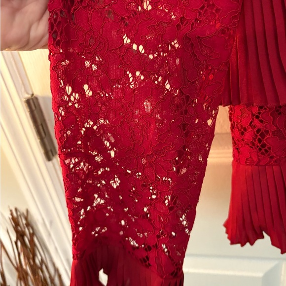 J. Crew Red Lace Ruffle Top NWT #Christmas - Picture 7 of 14